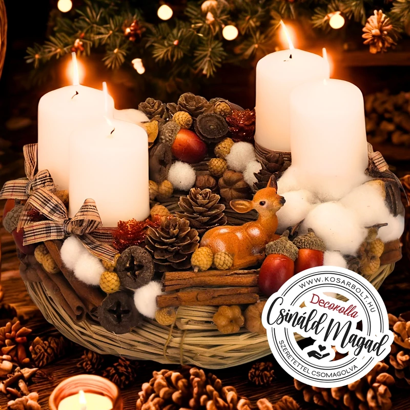 Csináld magad - Erdei natúr karácsony - Adventi koszorú