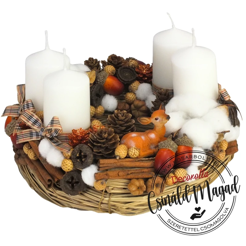 Csináld magad - Erdei natúr karácsony - Adventi koszorú