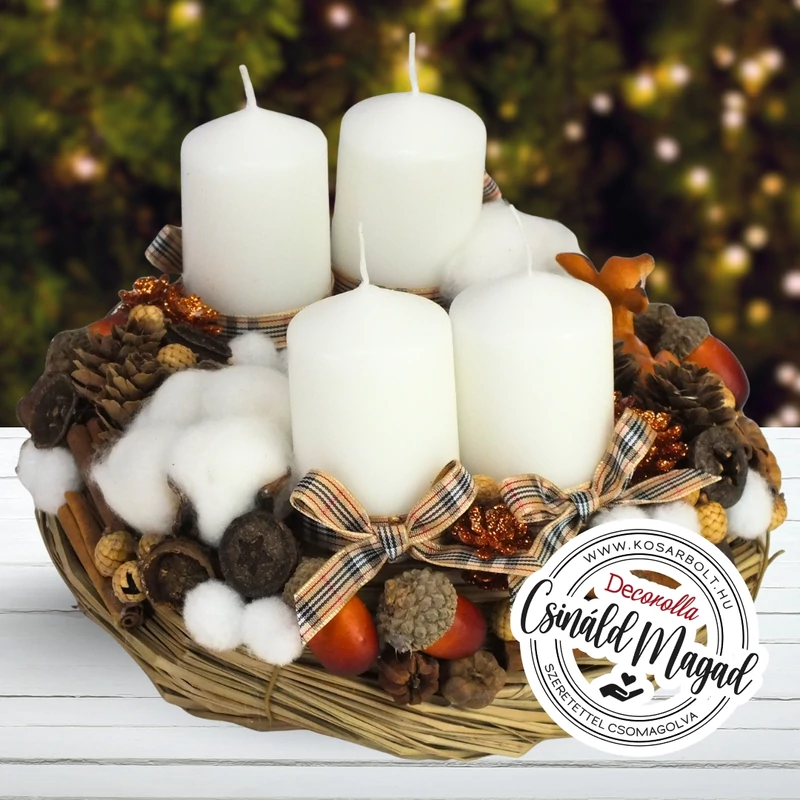 Csináld magad - Erdei natúr karácsony - Adventi koszorú