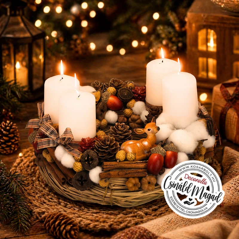 Csináld magad - Erdei natúr karácsony - Adventi koszorú