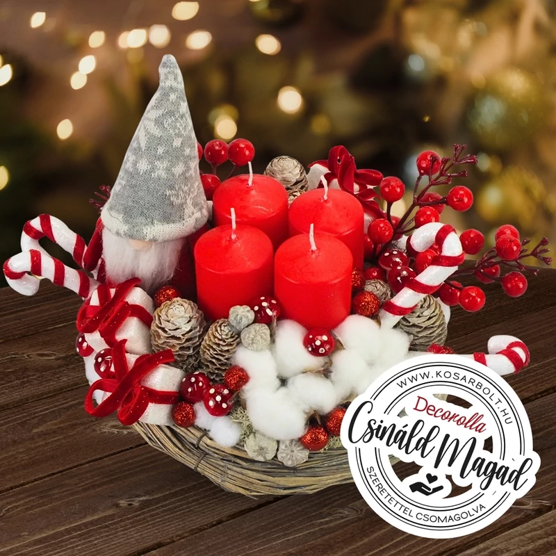 Csináld magad - Édes manó karácsony - Adventi koszorú