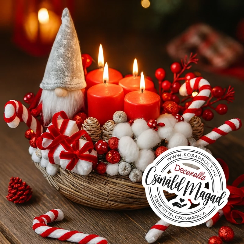 Csináld magad - Édes manó karácsony - Adventi koszorú