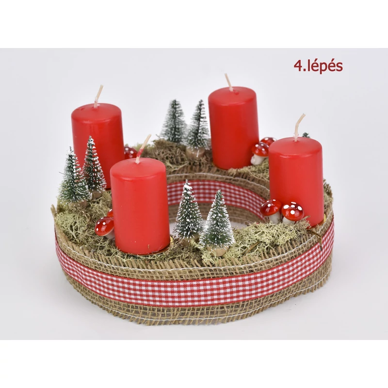 CSM 03 Csináld magad - Adventi koszorú piros