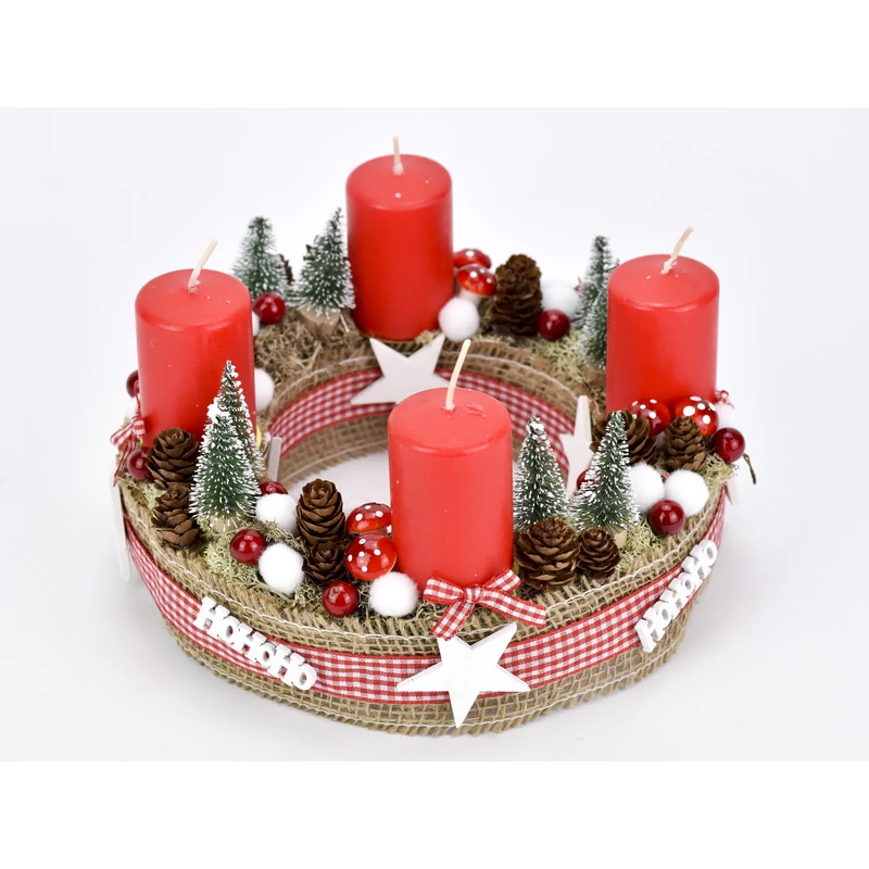 CSM 03 Csináld magad - Adventi koszorú piros