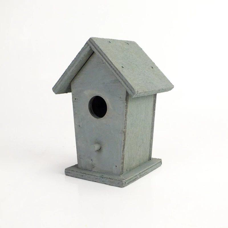 Fa madáretető szürke 6x6,7x10cm