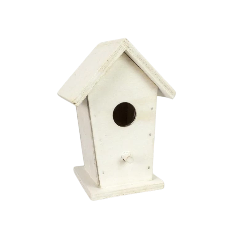 Fa madáretető fehér 6x6,7x10cm