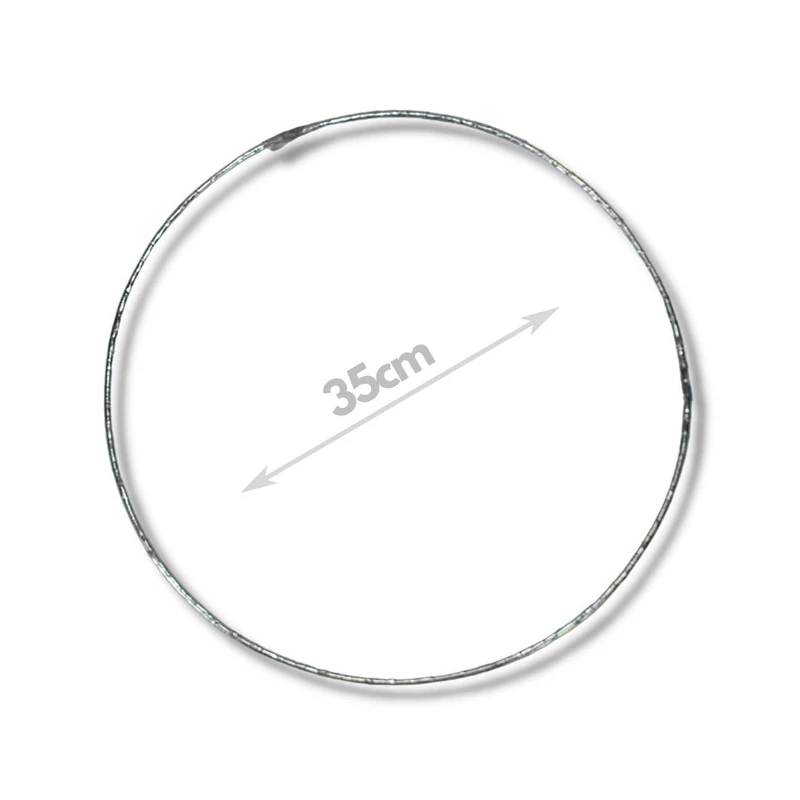 Fém karika ezüst borítás 35 cm