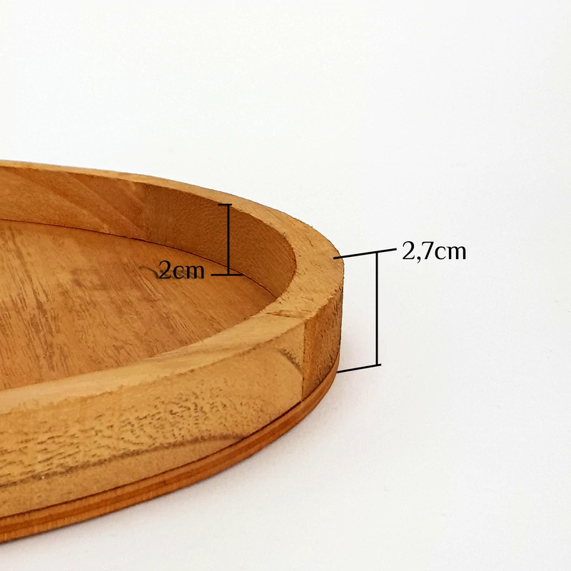 Fa tálca 30cm barna