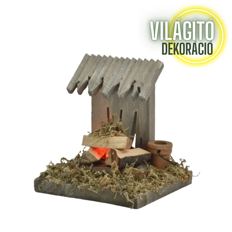 Világító manó tábortűz 8,5cm