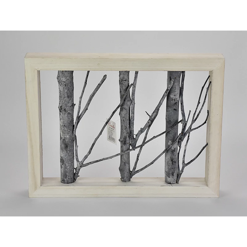 Ágas keret dekoráció fehér 40*30*5cm