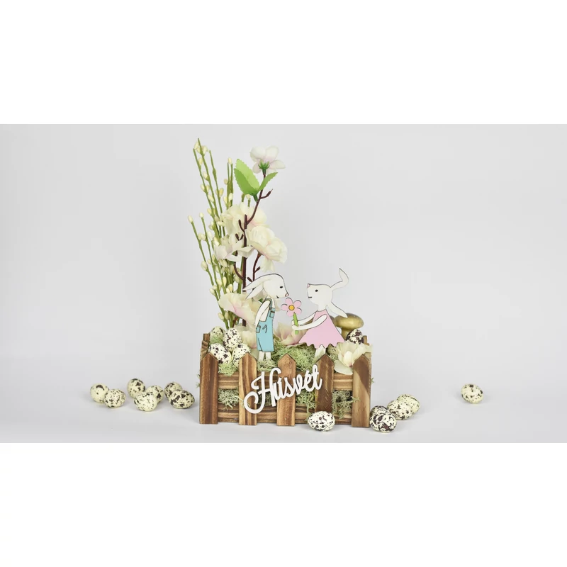 Natúr fa - Nyuszilány & Nyuszifiú 10cm 2db/csomag