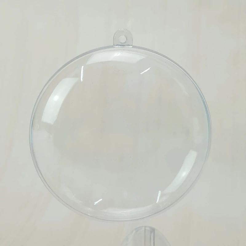 Ajándéktartó szétválasztható gömb műanyag lapos 7x2,5cm 5db/cs