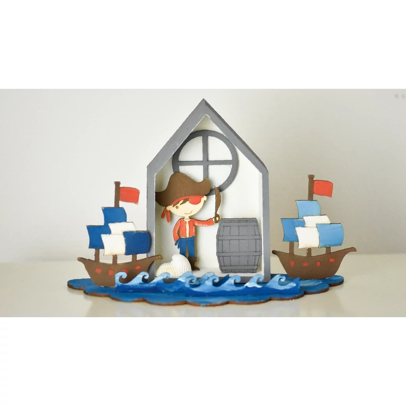 Natúr fa - Hullámok 10cm 3-3db/csomag