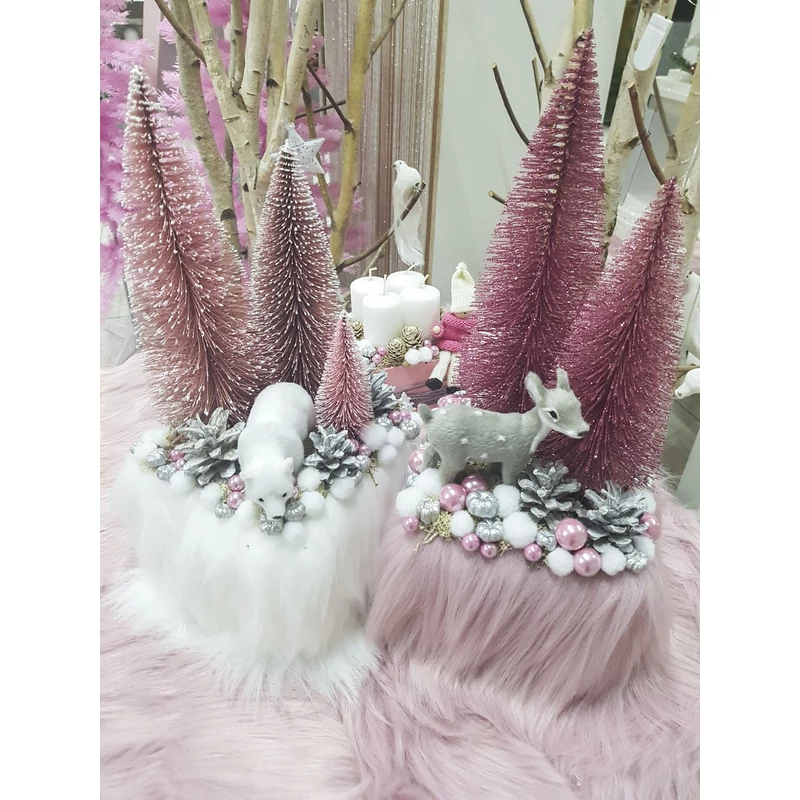 Fehér zsenília pompon 1,5cm 100db/csomag