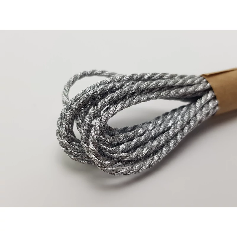 Sodrott zsinor 2mm ezüst 3m x 10db - OKOSÁR!