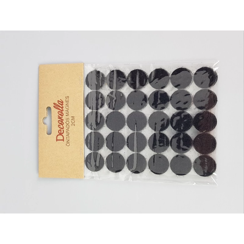 Tépőzár korongok fekete 30db x 12csomag - OKOSÁR!