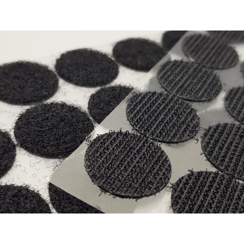 Tépőzár korongok fekete 30db x 12csomag - OKOSÁR!