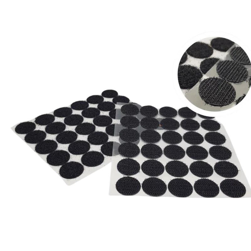 Tépőzár korongok fekete 30db x 12csomag - OKOSÁR!