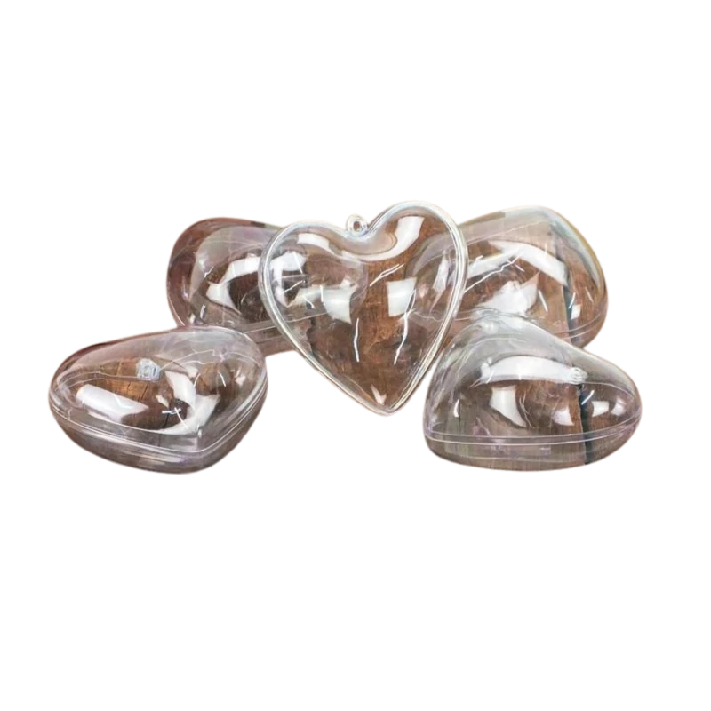 Szív forma szétválasztható műanyag 10cm 5db/cs