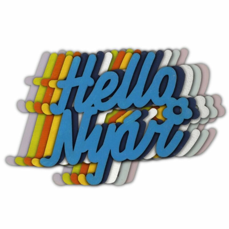 "Hello Nyár" felirat több színben 11cm