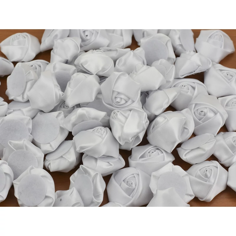 Esküvői szatén rózsafejek 3,5cm 100db/csomag - OKOSÁR!