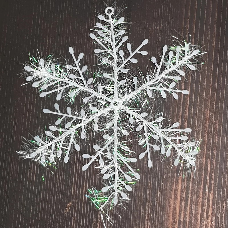 Hópihe dekoráció csillámos  14cm 3db/csomag