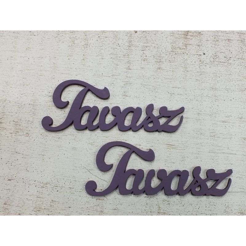 Tavasz felirat lila