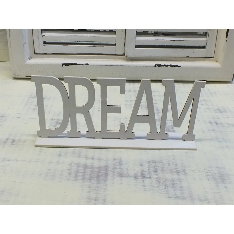 Dream felirat talppal fehér 25cm