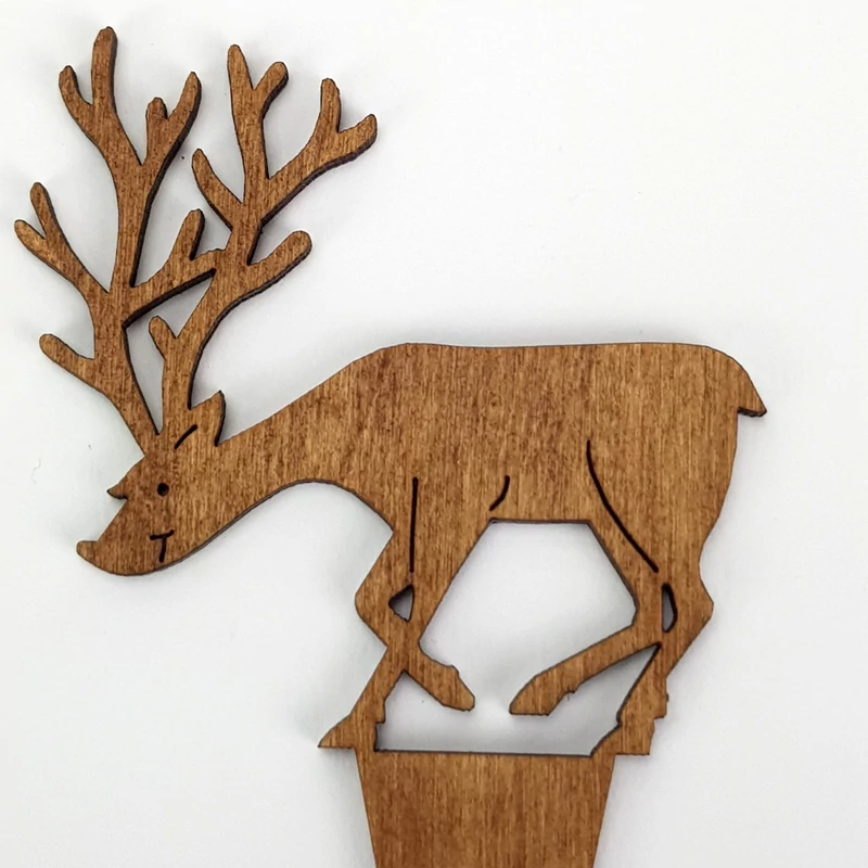 Natúr fa - Beszúrós szarvas pár 2db/cs barna