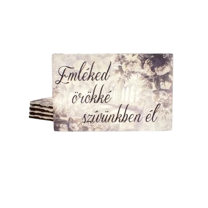 Nyomtatott dekorkarton - Emléked örökké..3db/cs