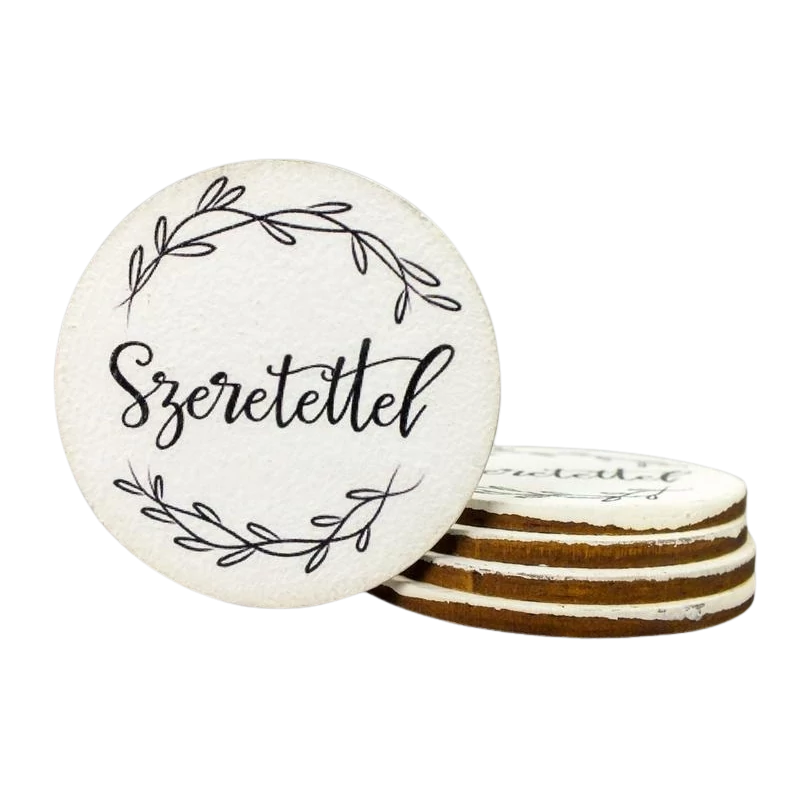 Nyomtatott dekorkarton - Szeretettel 5db/cs