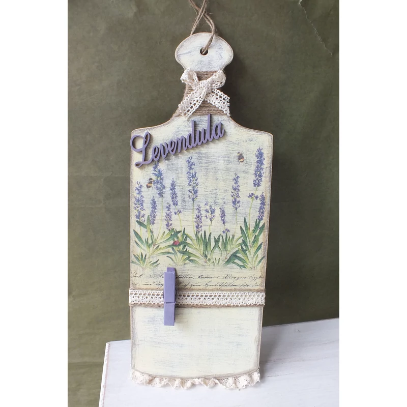 Fa - "Levendula" felirat lila 2db/csomag