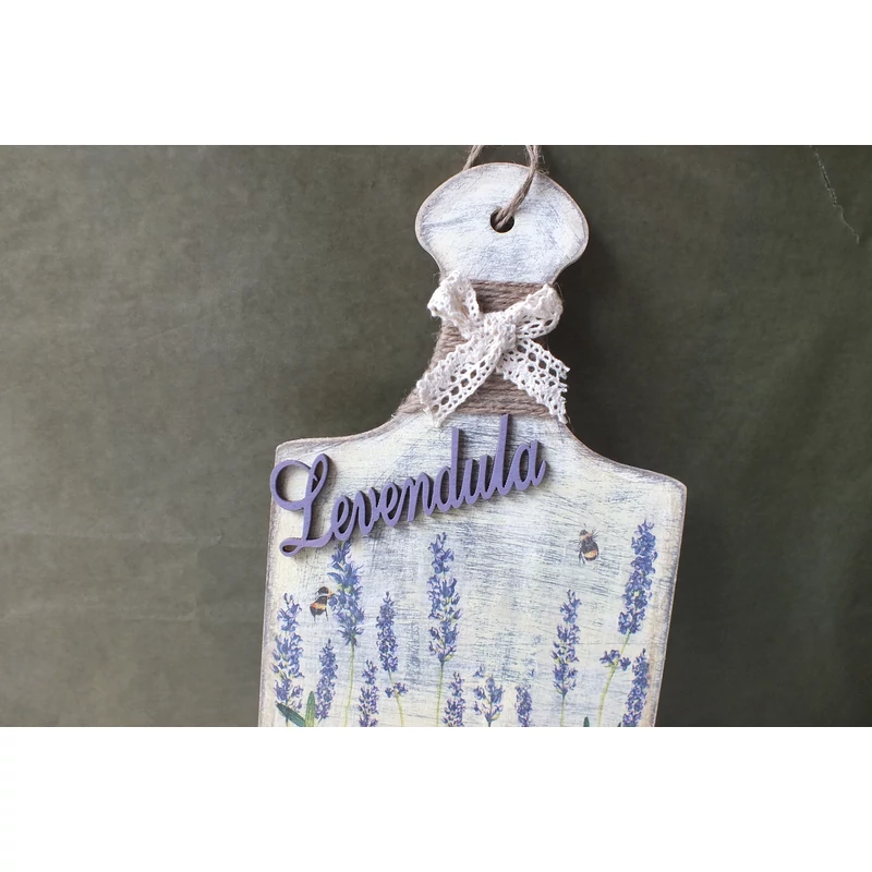 Fa - "Levendula" felirat lila 2db/csomag