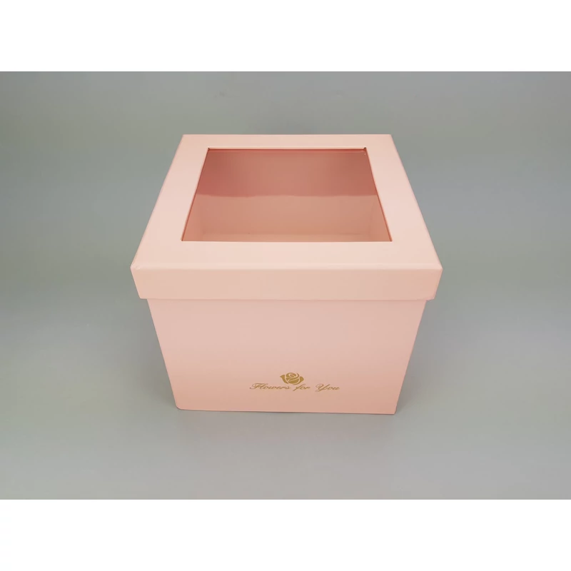 Virágbox és bonbon doboz tetővel - rózsaszín