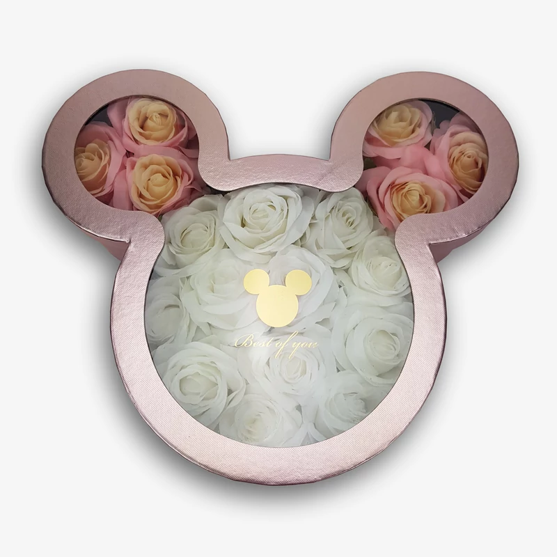 Mickey papírdoboz metál pink