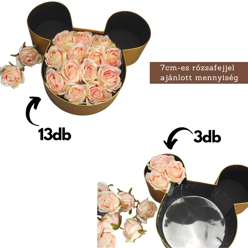 Mickey papírdoboz arany