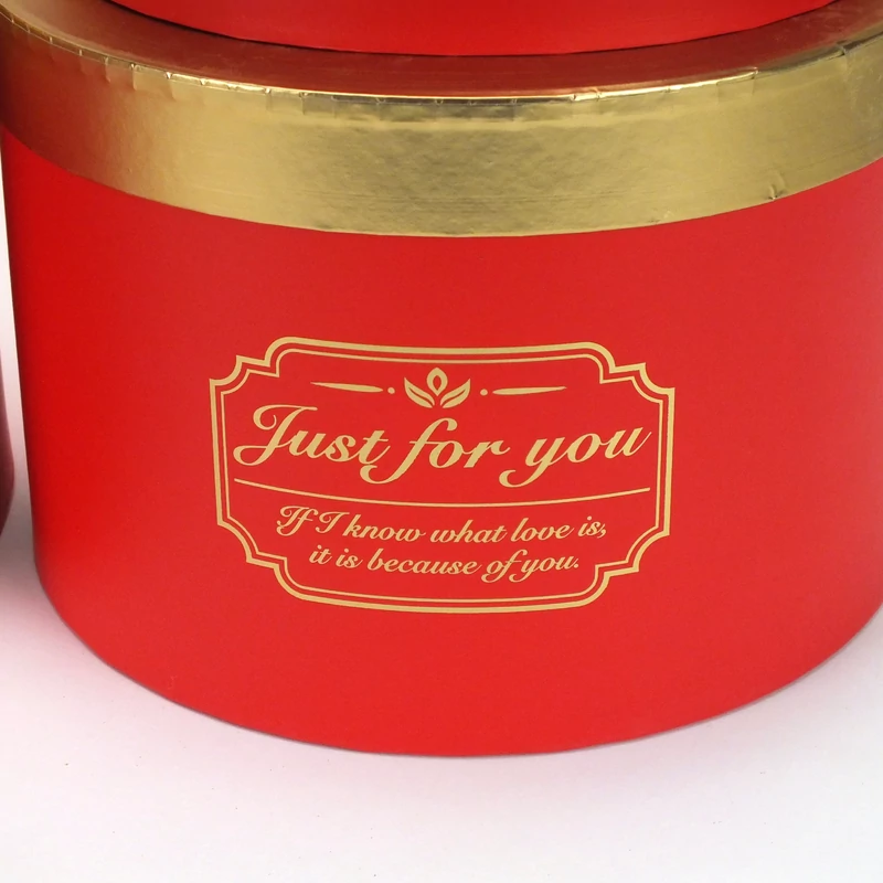 Papírdoboz piros "just for you" 3db/szett