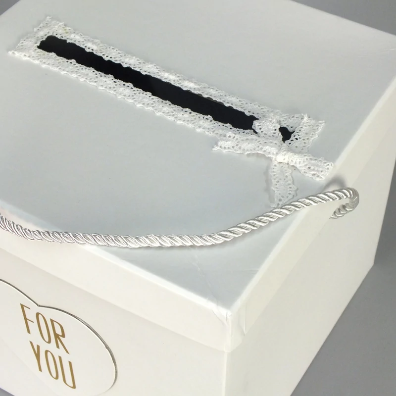 Esküvői persely "for you" kocka 18cm
