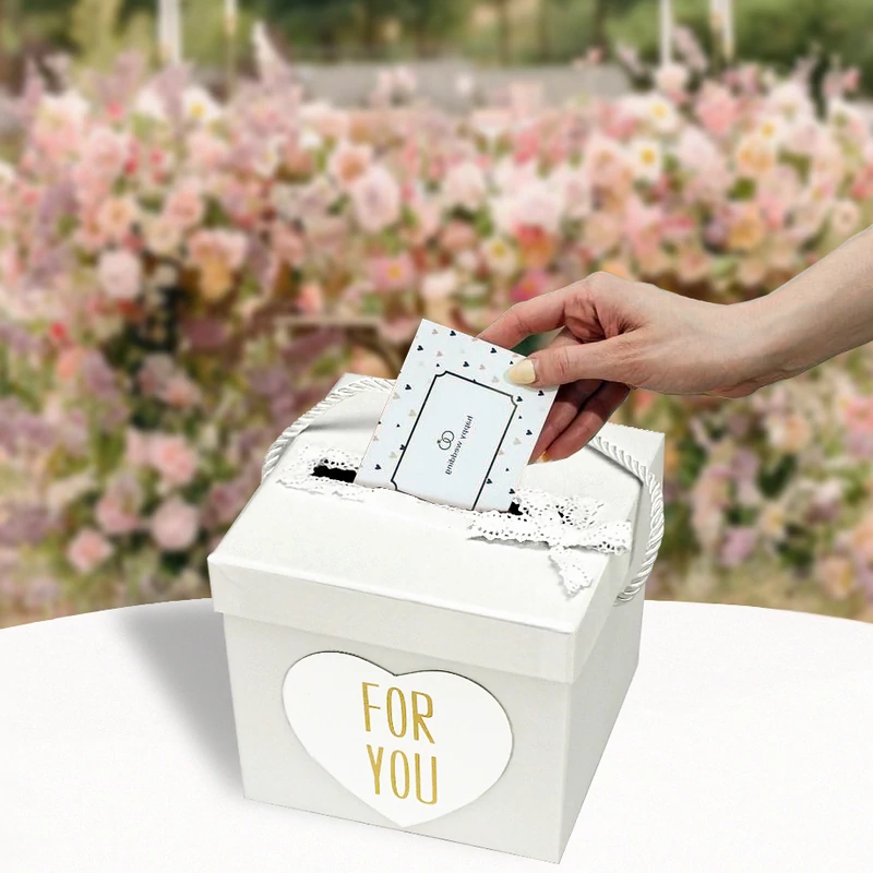 Esküvői persely "for you" kocka 18cm