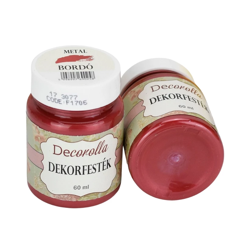 Decorolla metál dekorfesték 60ml bordó