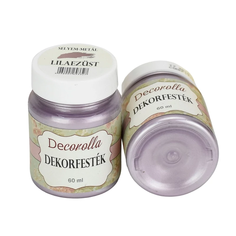 Decorolla selyem-metál dekorfesték 60ml  lilaezüst