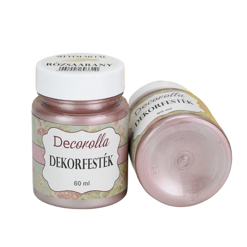 Decorolla selyem-metál dekorfesték 60ml rózsaarany