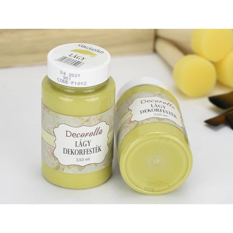 Decorolla lágy dekorfesték 110ml  sárgászöld