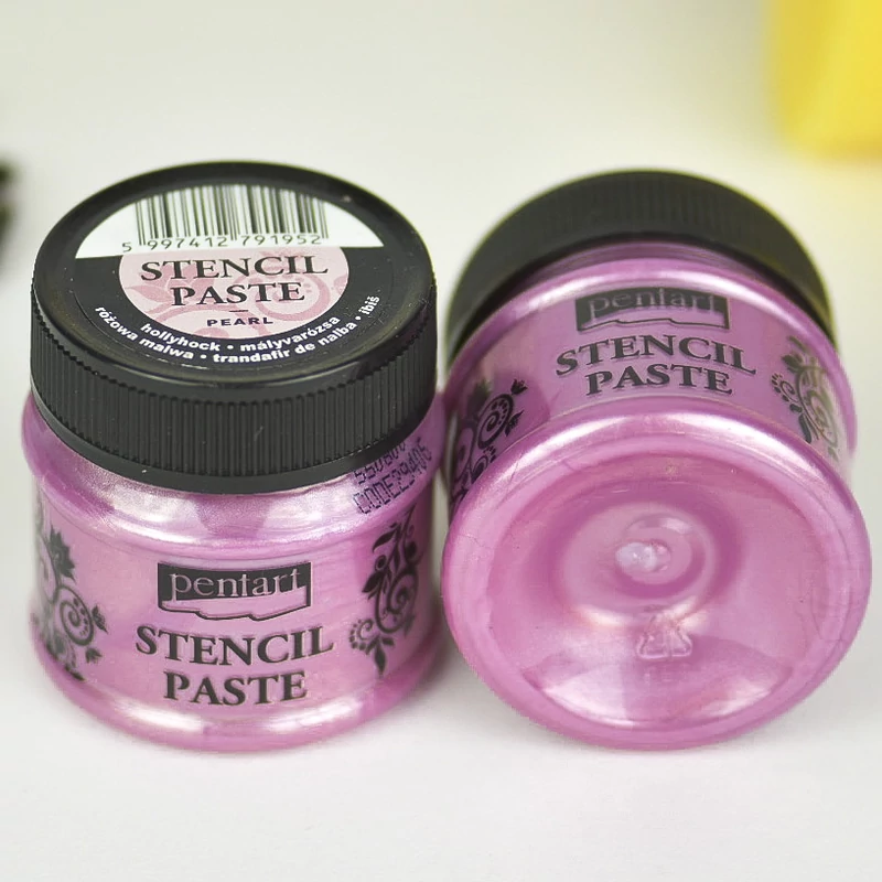Stencilező paszta gyöngyház 50 ml mályvarózsa