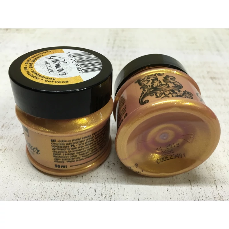 Glamour metál akrilfesték 50ml vörösarany