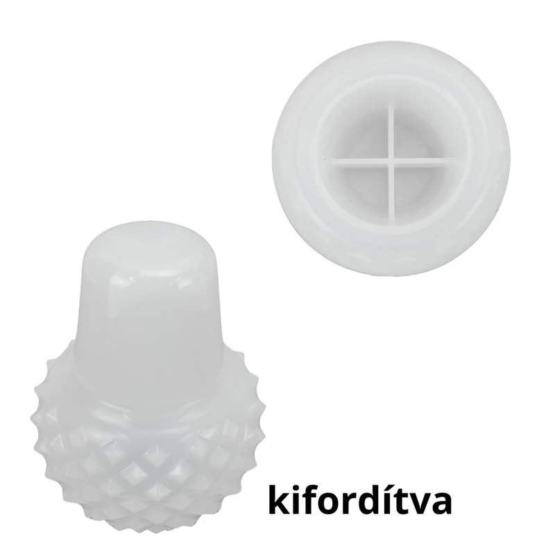 Professzionális szilikon öntoforma, átlátszó, mécsestartó 5,9 x 7,9 cm