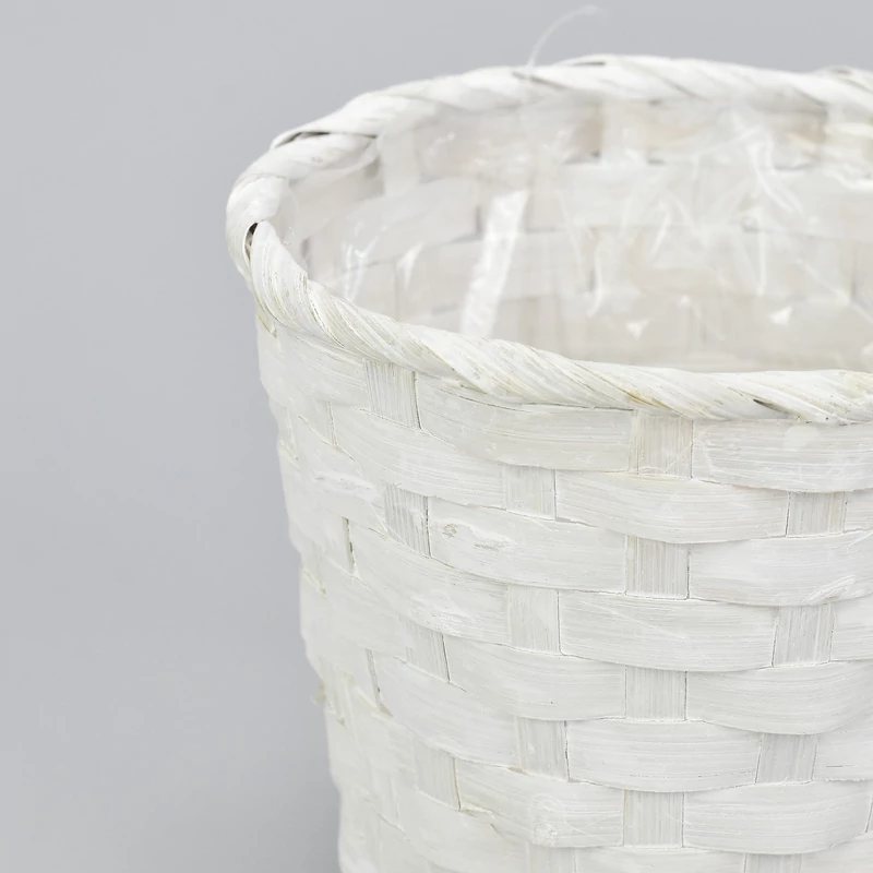 Bambusz kaspó fehér 14cm