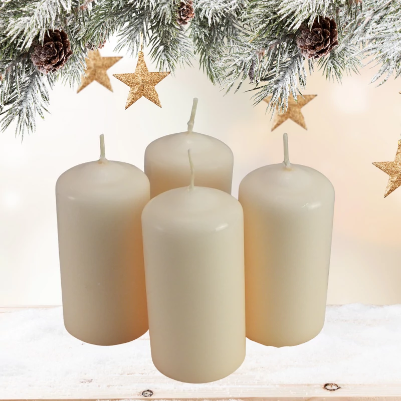 Gyertya adventi 50*100 mm KRÉM 4db/cs