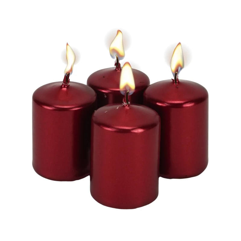 Gyertya adventi kicsi bordó 4db/cs