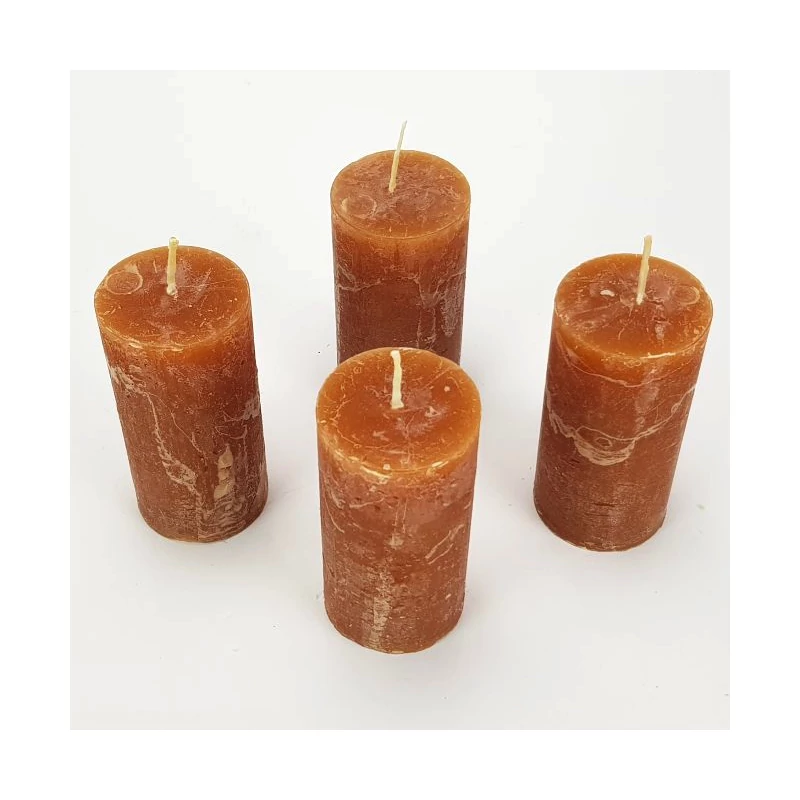 Gyertya henger 4,5x9,5cm 4db/cs - karamell